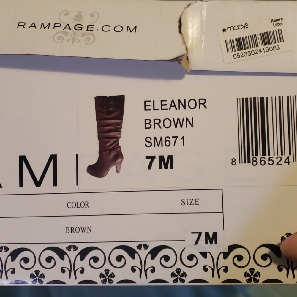 Stylish Brown "low"  heel rampage boots - Picture 8 of 12